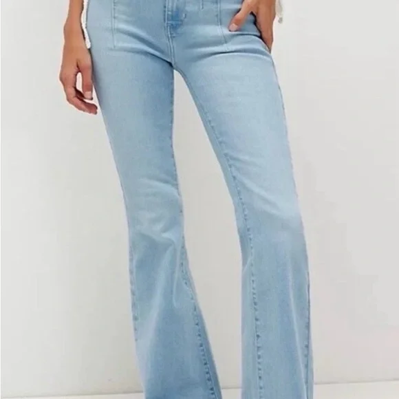 We The Free Libre Wide-Leg Jeans Light Blue Size 31 - Picture 5 of 15